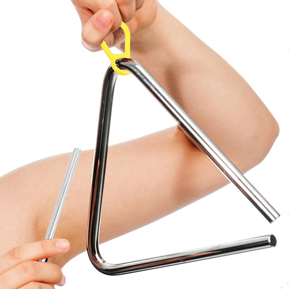 Musical Instrument Triangle - 2Pcs Triangle Iron Percussion Sticks Stability