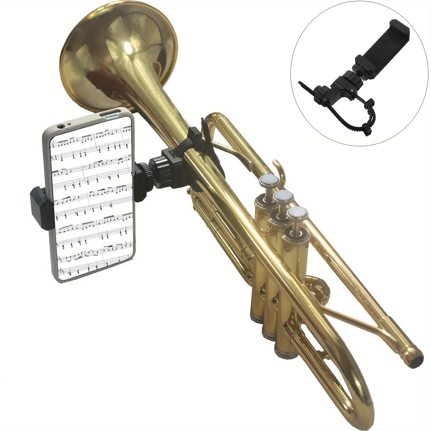 Musical Instrument Horn - Metal Music Lyre Clip Phone Stand