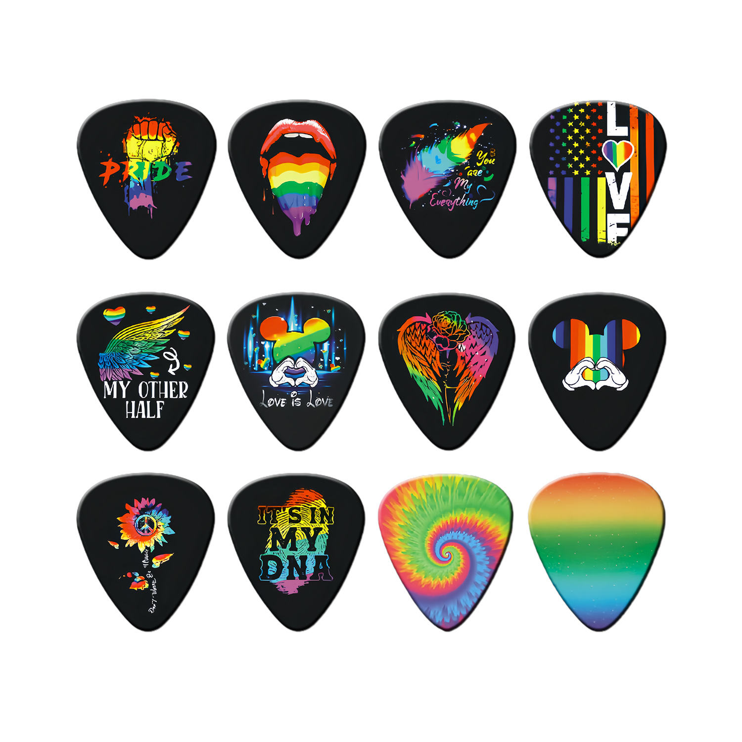 12 Pieces Guitar Picks 0.46mm  - Musical Instrument Organ review and price