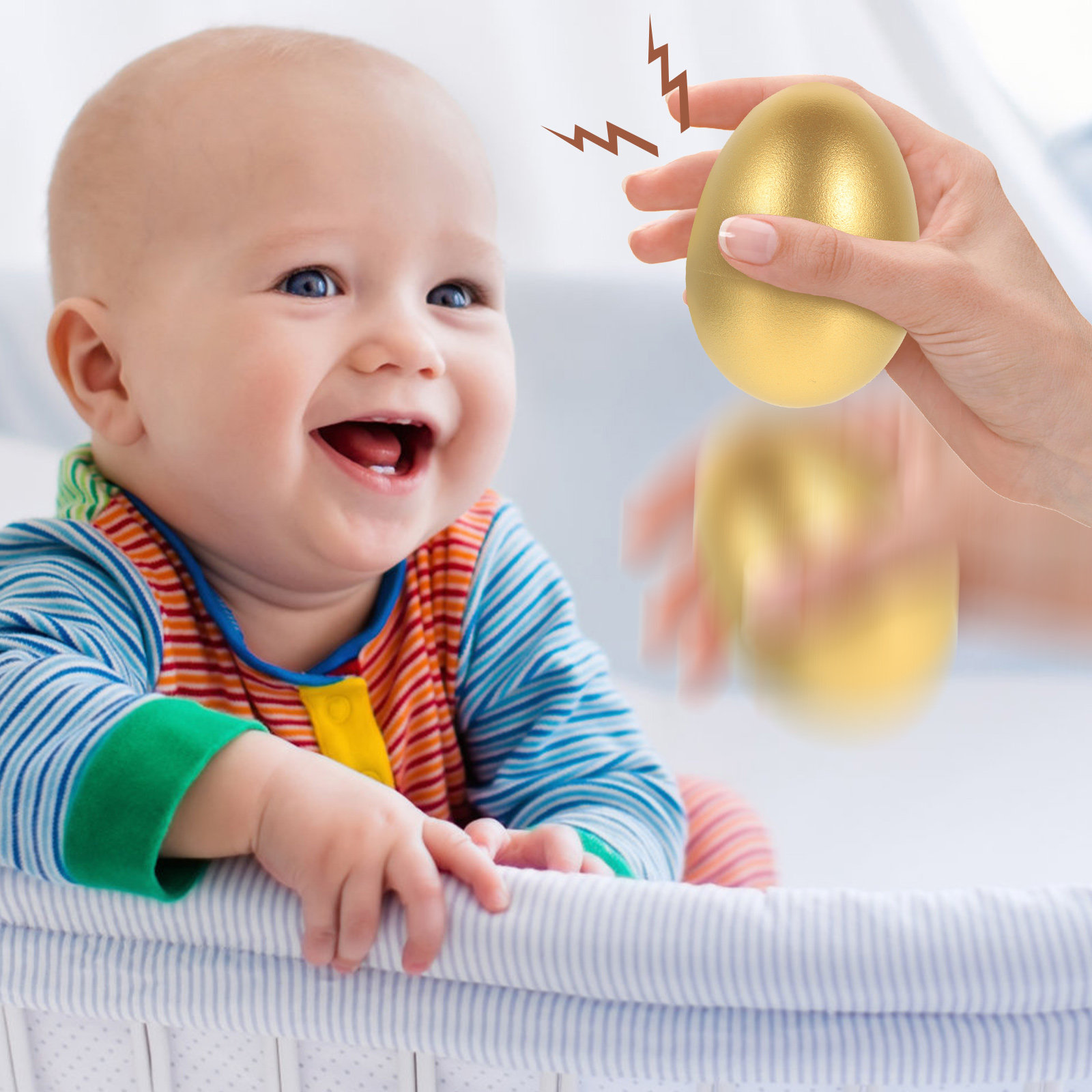 2Pcs Baby Sand Eggs Egg Shaker - Musical Instrument For Babies review and price
