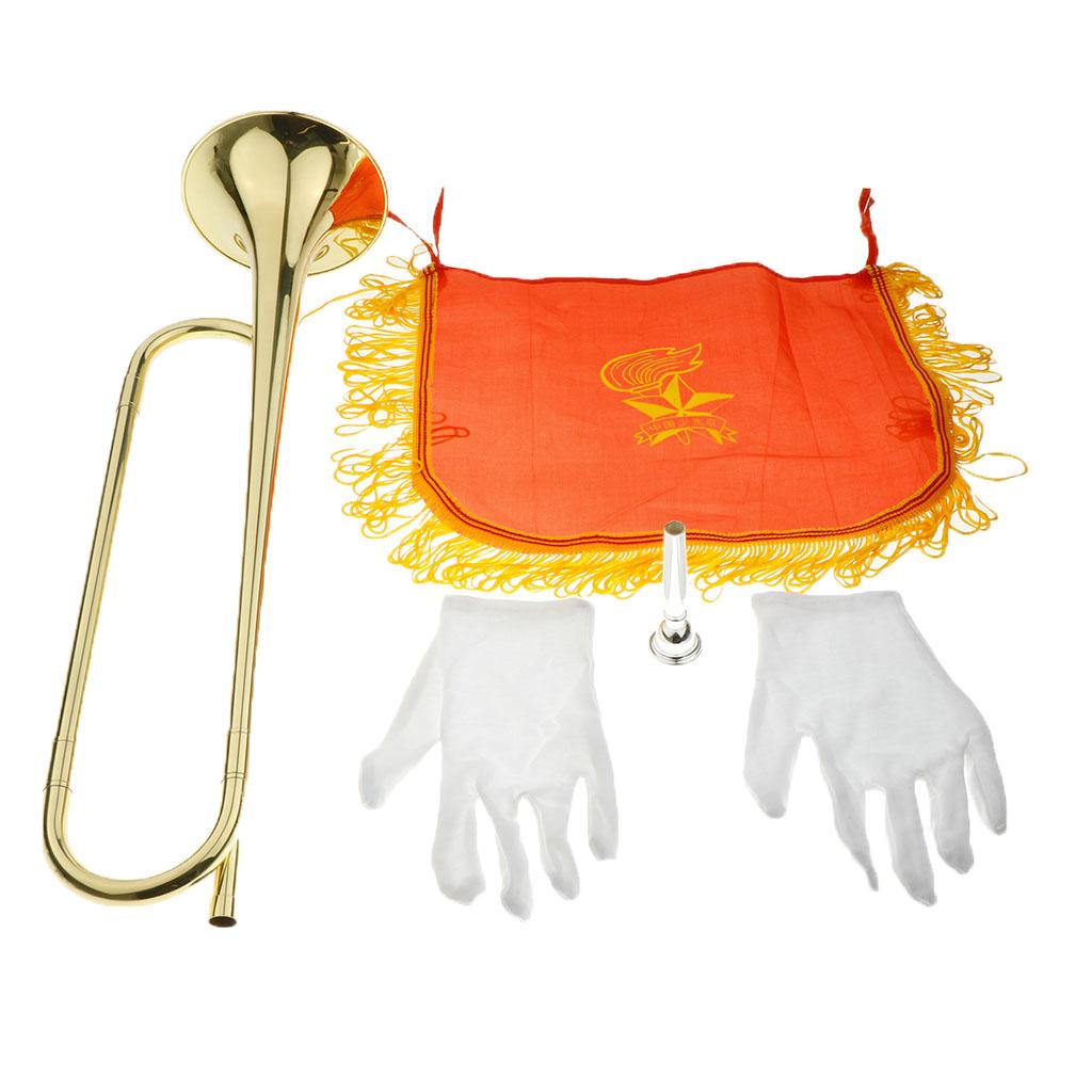 Kids Trumpet Brass Golden Bugl - Musical Instrument Horn review and price
