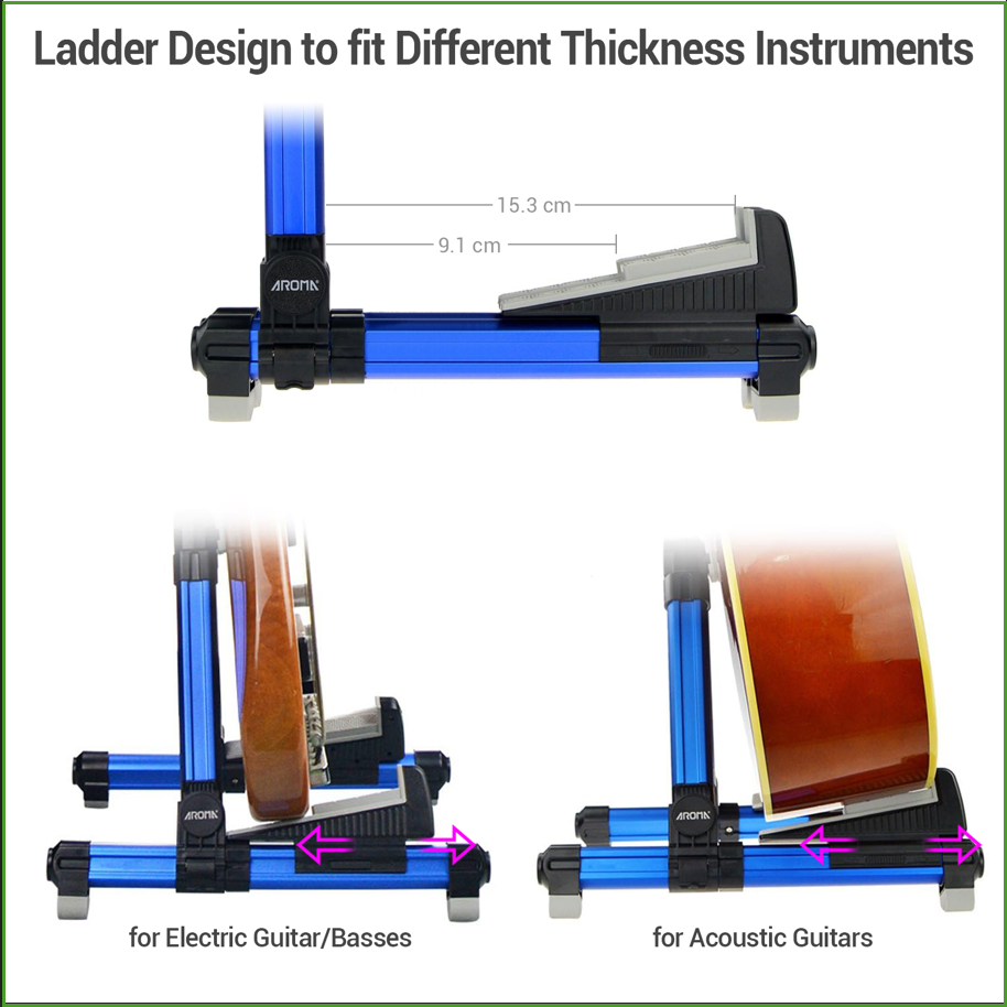 Foldable Aluminum Guitar Stand - Musical Instrument Bass review and price