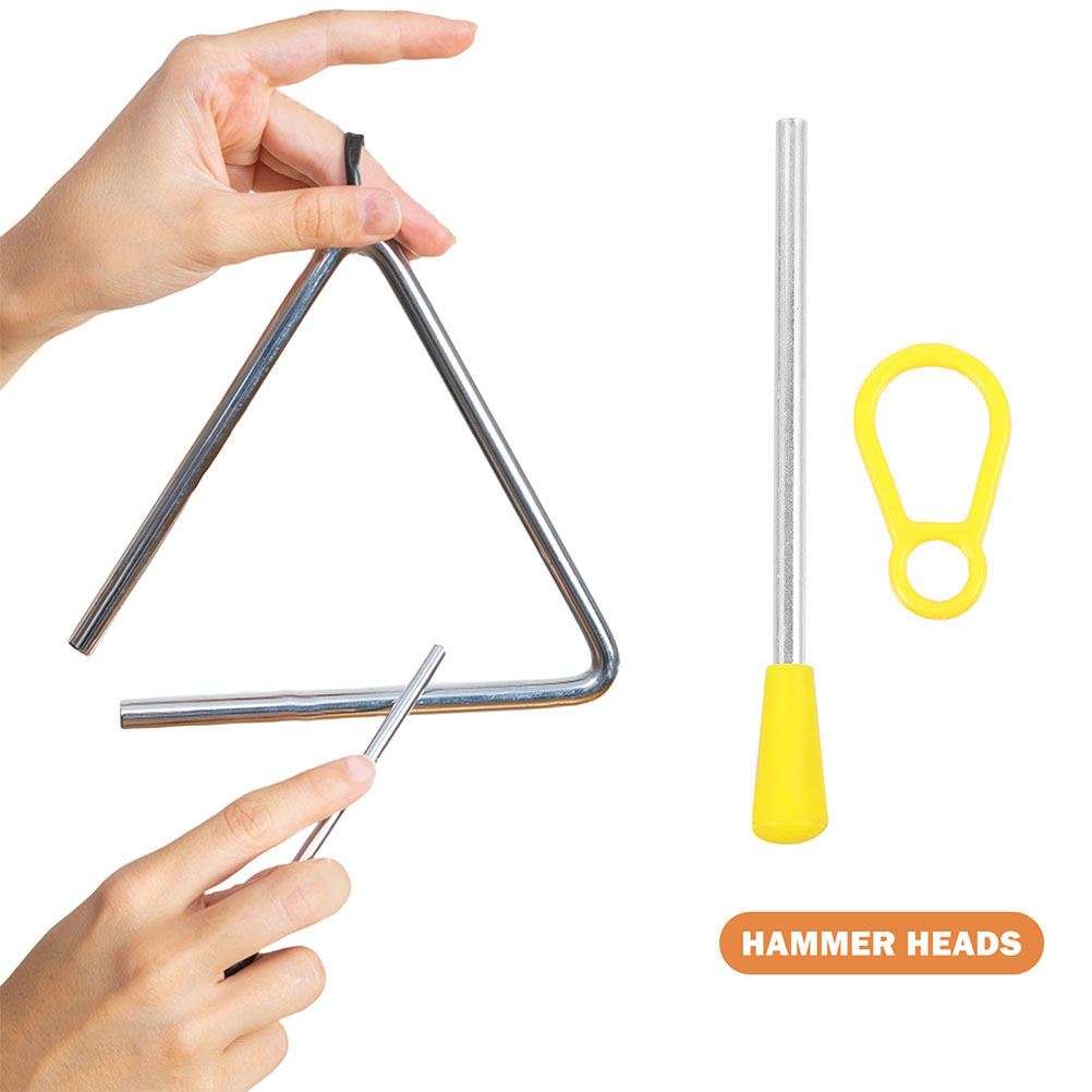 2Pcs Triangle Iron Percussion  - Musical Instrument Triangle review and price
