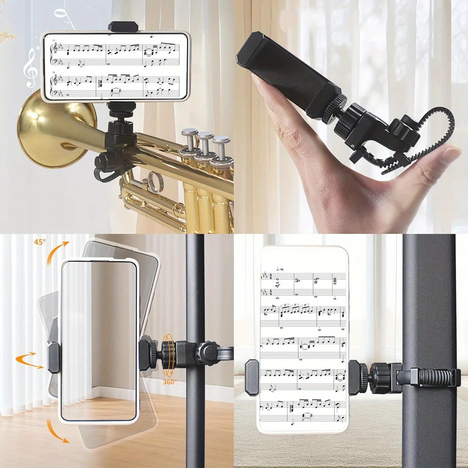 Metal Music Lyre Clip Phone St - Musical Instrument Horn review and price