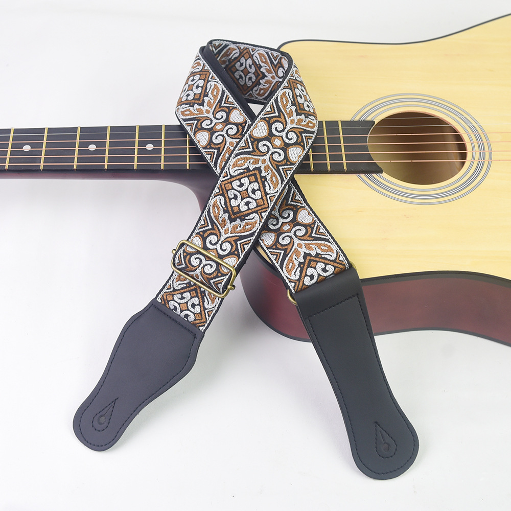 Guitar Strap Embroidered Print - Musical Instrument Bass review and price