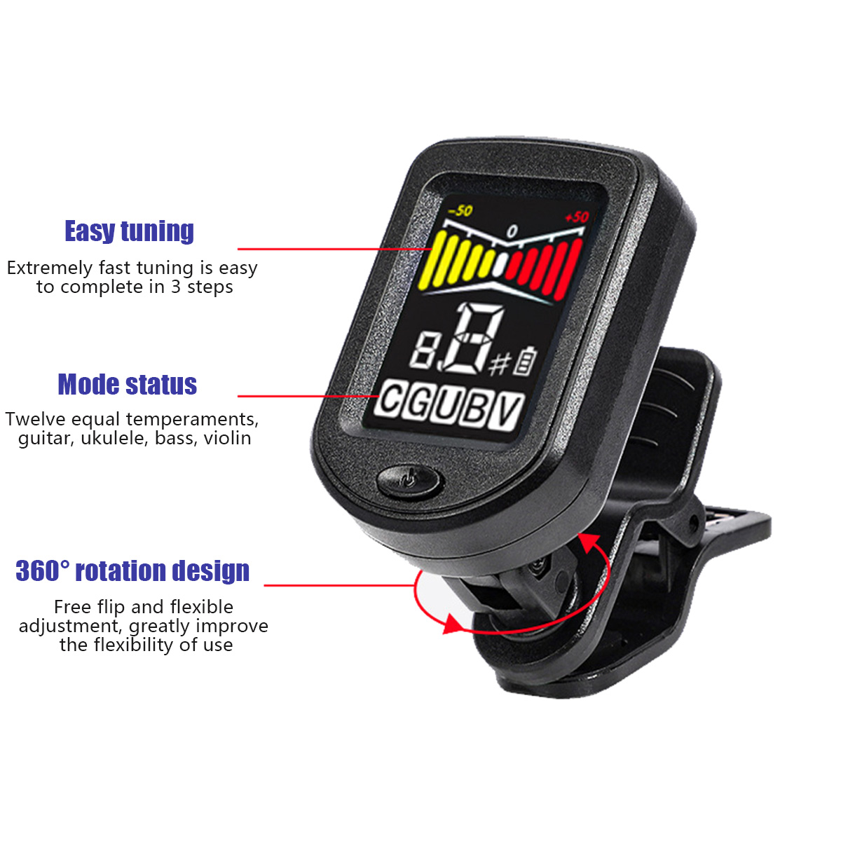 Clip-On Guitar Tuner with Regu - Musical Instrument Organ review and price